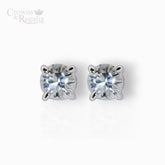Queen's Diamond Crystal - Stud Earrings